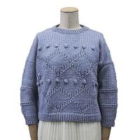玉編みレースセーター